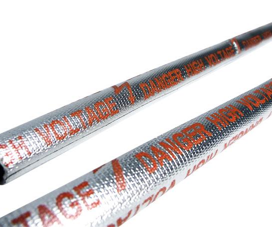 FAP Printed – Glasseidengewebeschlauch mit Aluminiumummantelung, bedruckt
