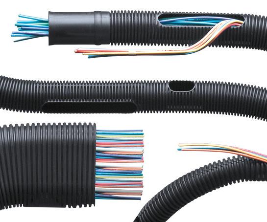 Corrugated tubing with recess