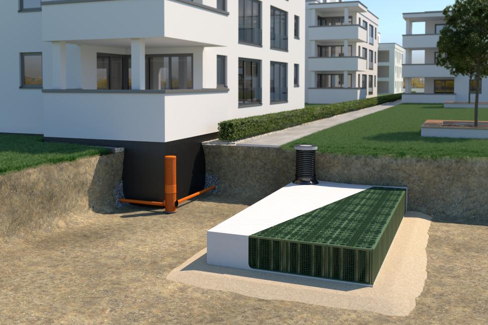 opti-drän System für die Gebäudedrainage