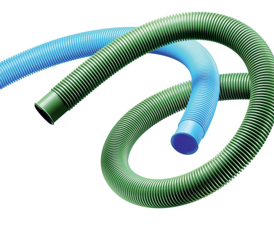 Corrugated tubing for swimming pools