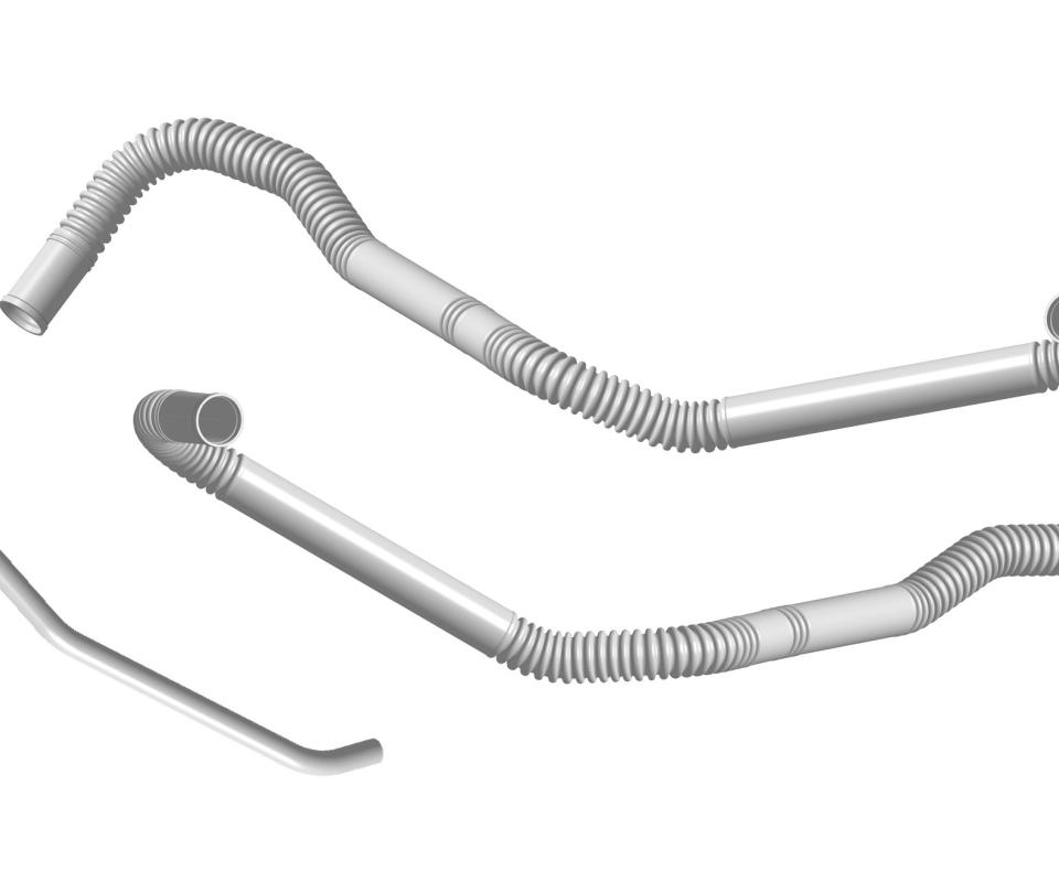Powerful corrugated and smooth tubes