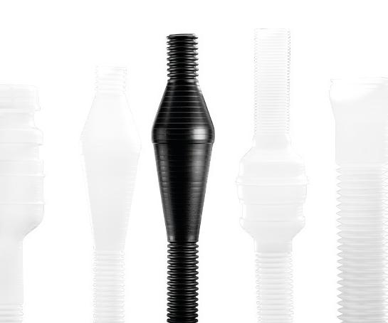 Corrugated tubing with integrated container