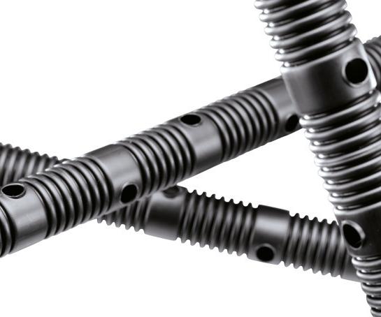 Corrugated tubing with sequential perforations